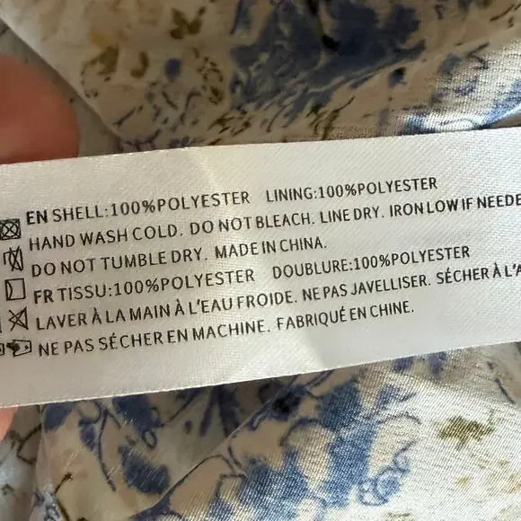 En Saison Floral Midi Slip Dress M White Feminine Bridal Ruched Romantic NWT - Picture 10 of 10